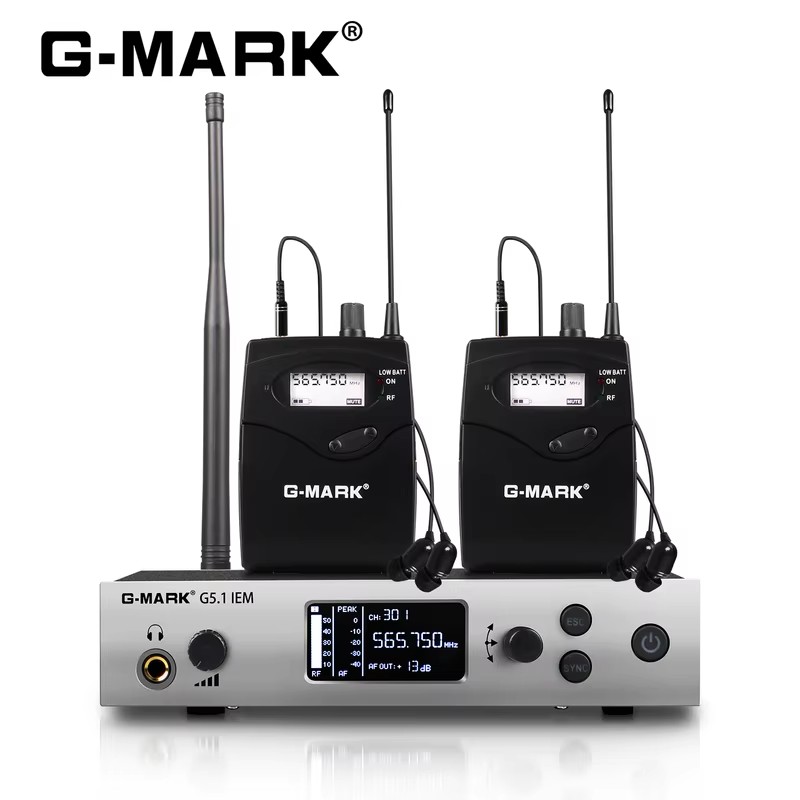In Ear Monitors For Singers - G-MARK G5.1IEM UHF Wireless In Ear