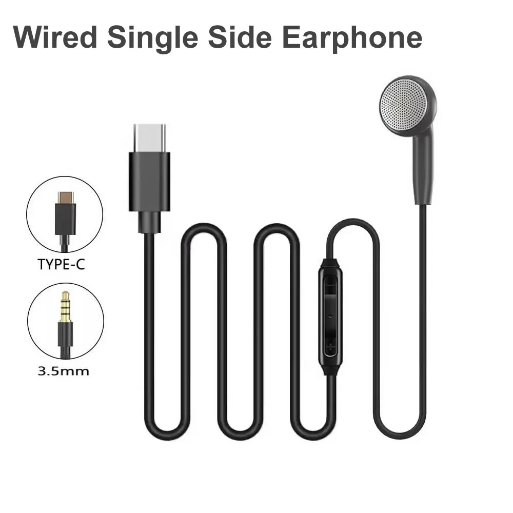 USB C Single Side Headphone fo - Type C Wired Earphones With Mic 评论和价格