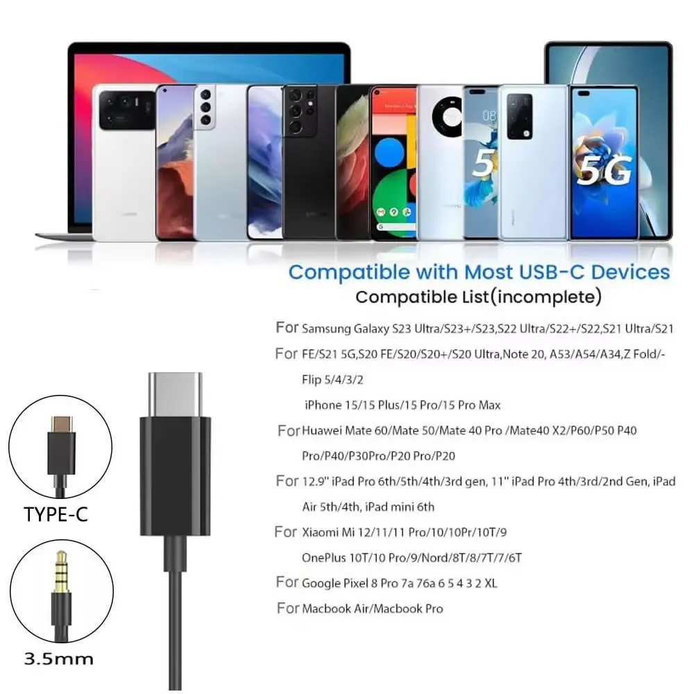 USB C Single Side Headphone fo - Type C Wired Earphones With Mic 评论和价格