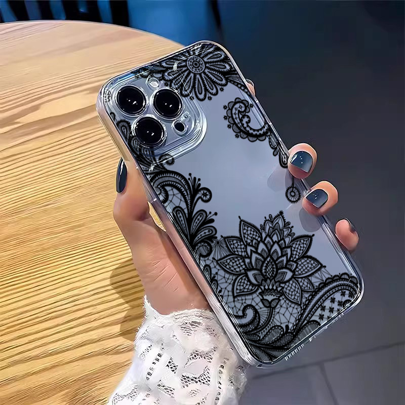 Trendy Black Lace Flower Patte - Tablets 评论和价格