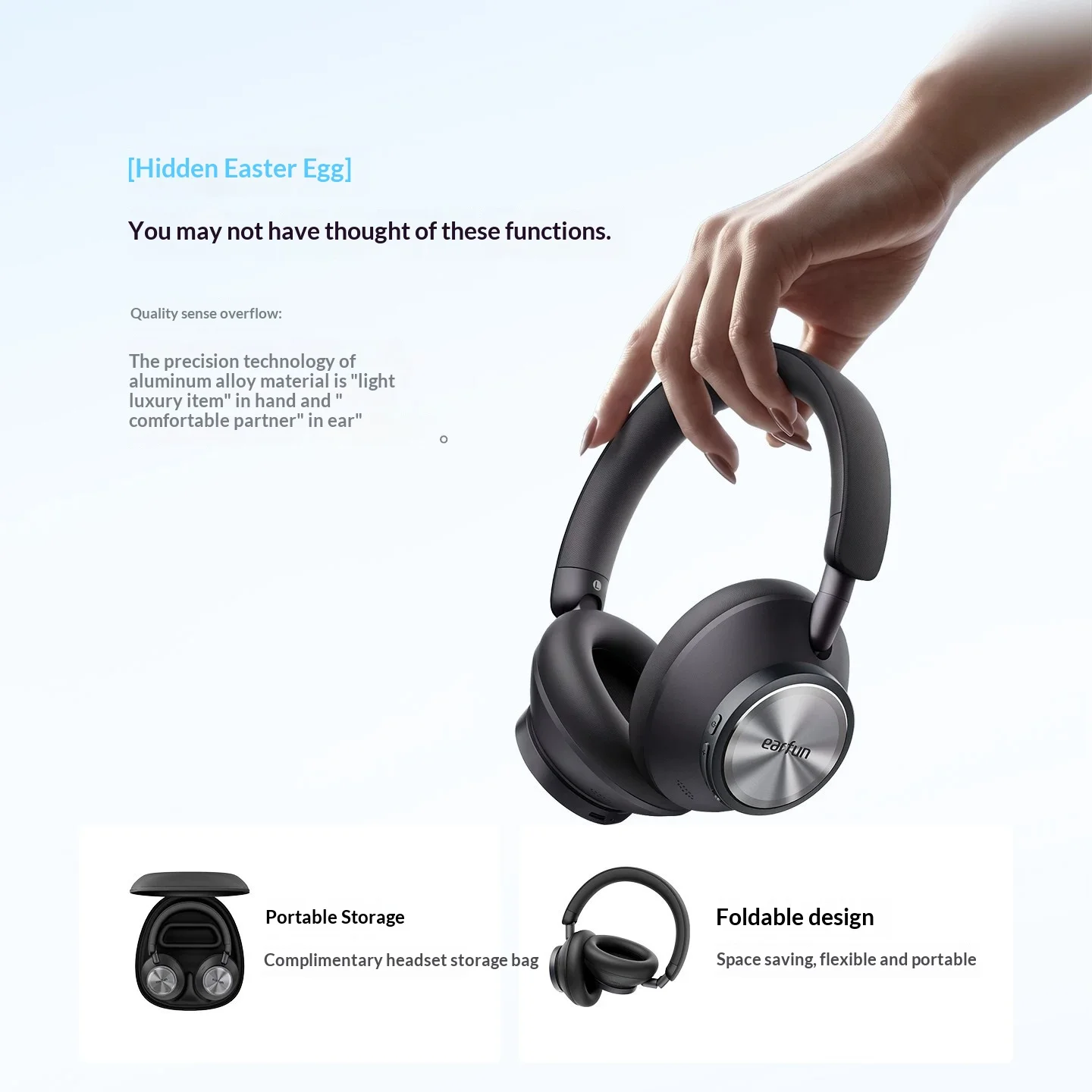 Brand New EarFun Wave Pro X Fl - Anc Wireless Over Ear Headphones 评论和价格