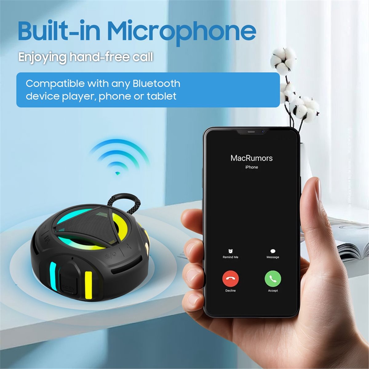 Mini Bluetooth Shower Speaker  - Portable Bluetooth Speaker Waterproof Ipx7 评论和价格